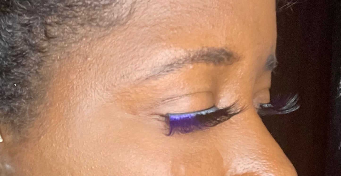 Purple Festive Fun Color  Eye Lashes