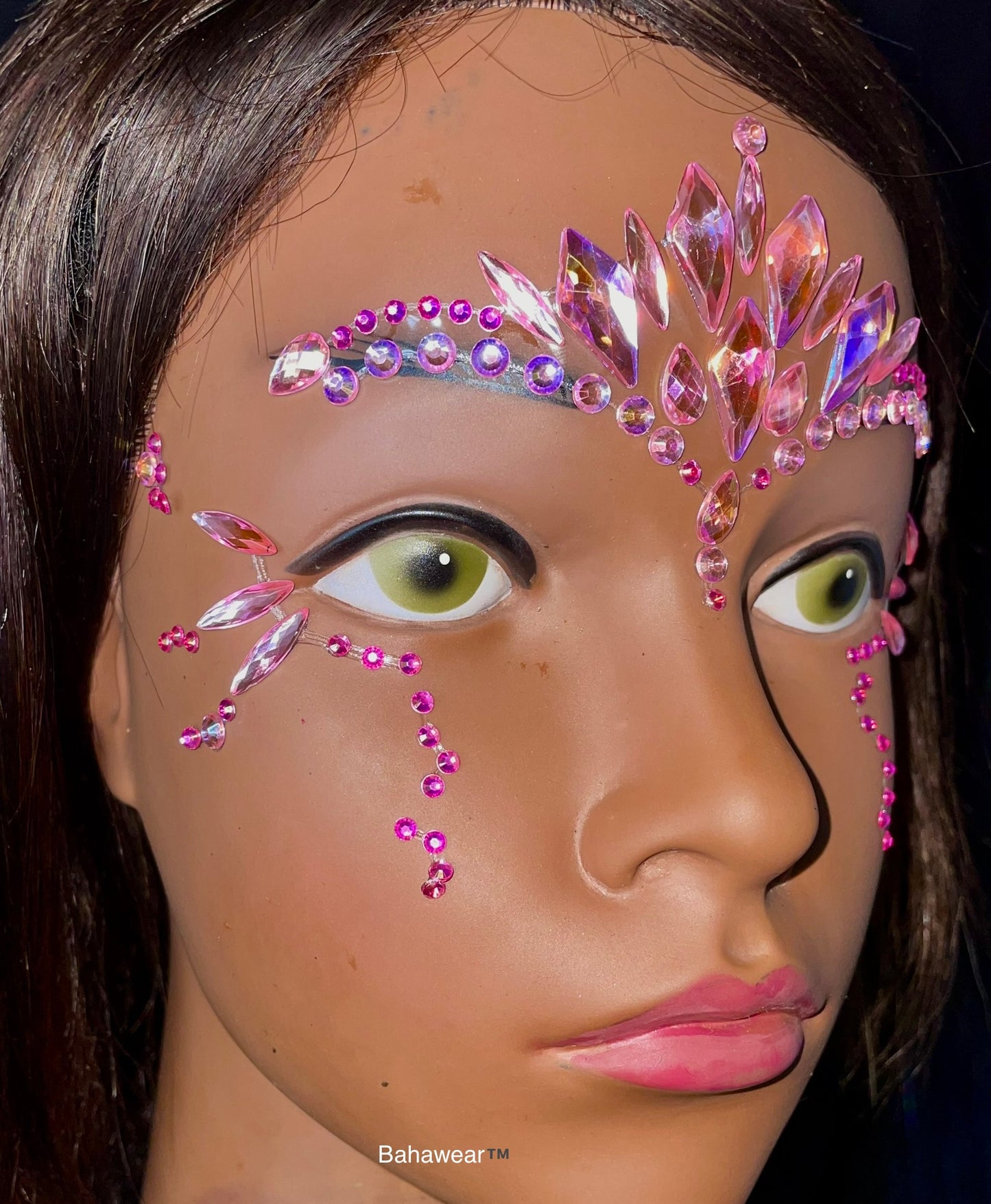 Pink Rhinestone Makeup Gems