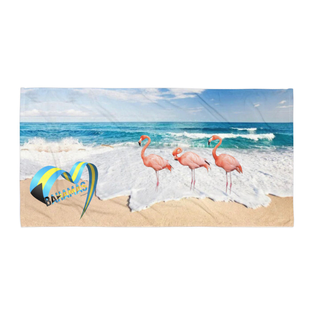 Friendly Flamingos Beach Towel by Bahawear™