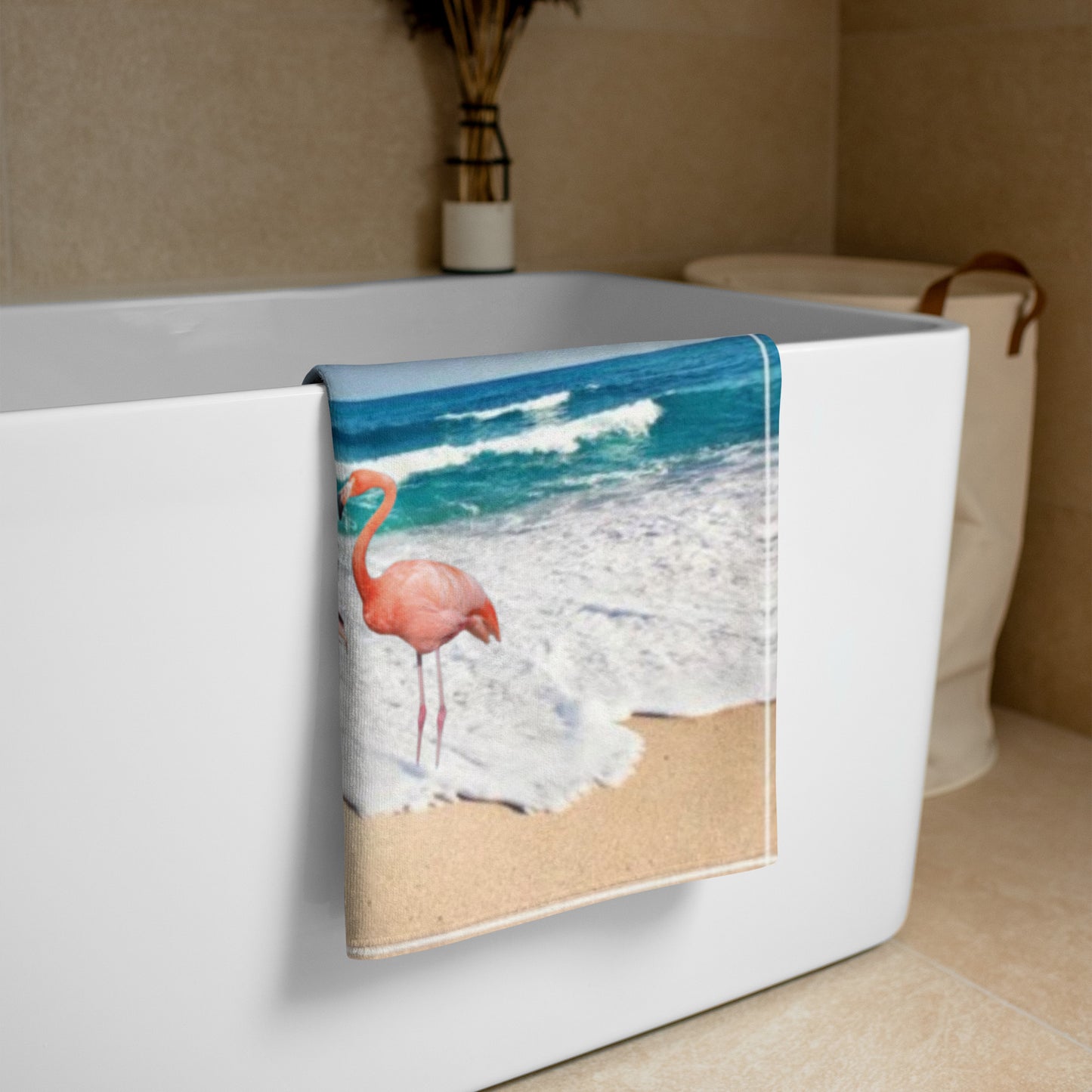 Friendly Flamingos Beach Towel by Bahawear™