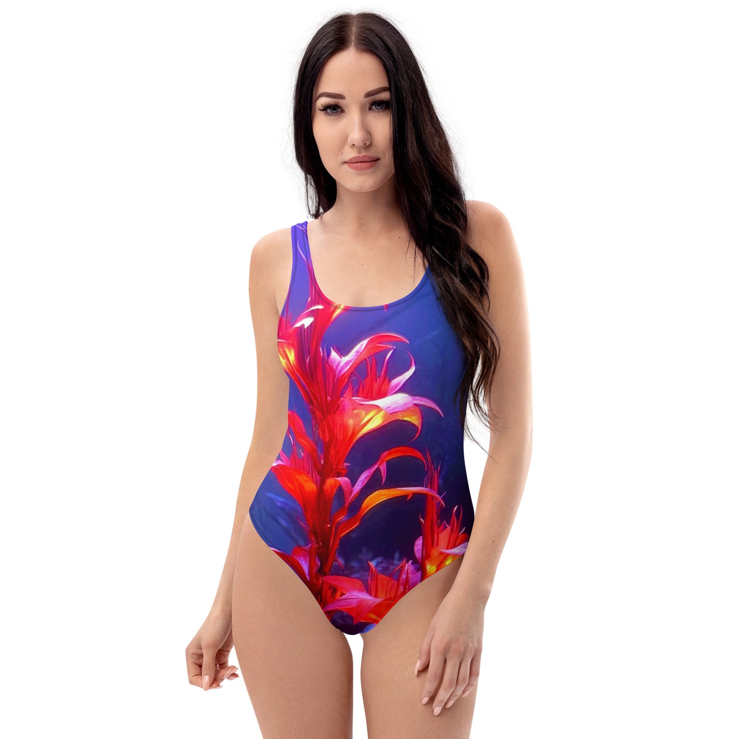 Purple & Pink Glow Mommy and Me One-Piece Swimsuit by Bahaswim™