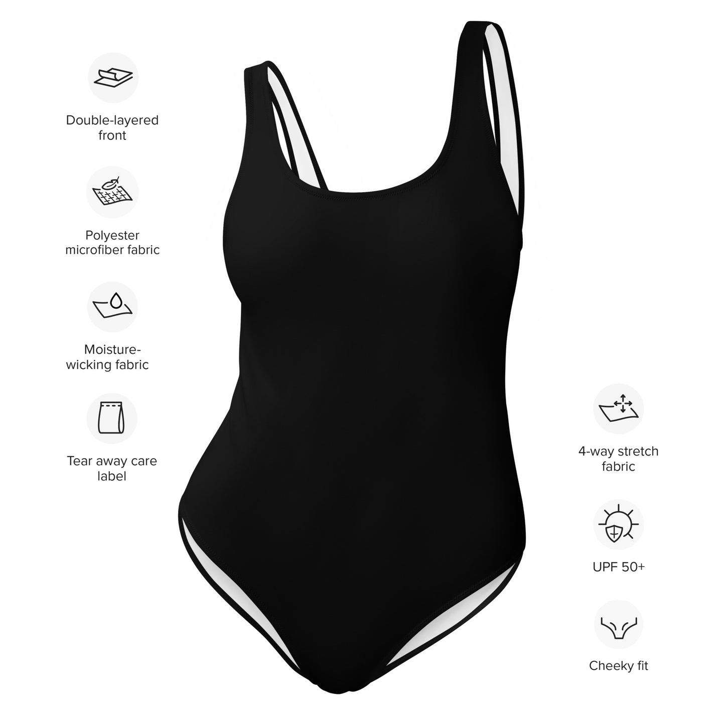 Summer Essentials Ladies Black One Piece Swimsuit by Bahawear™