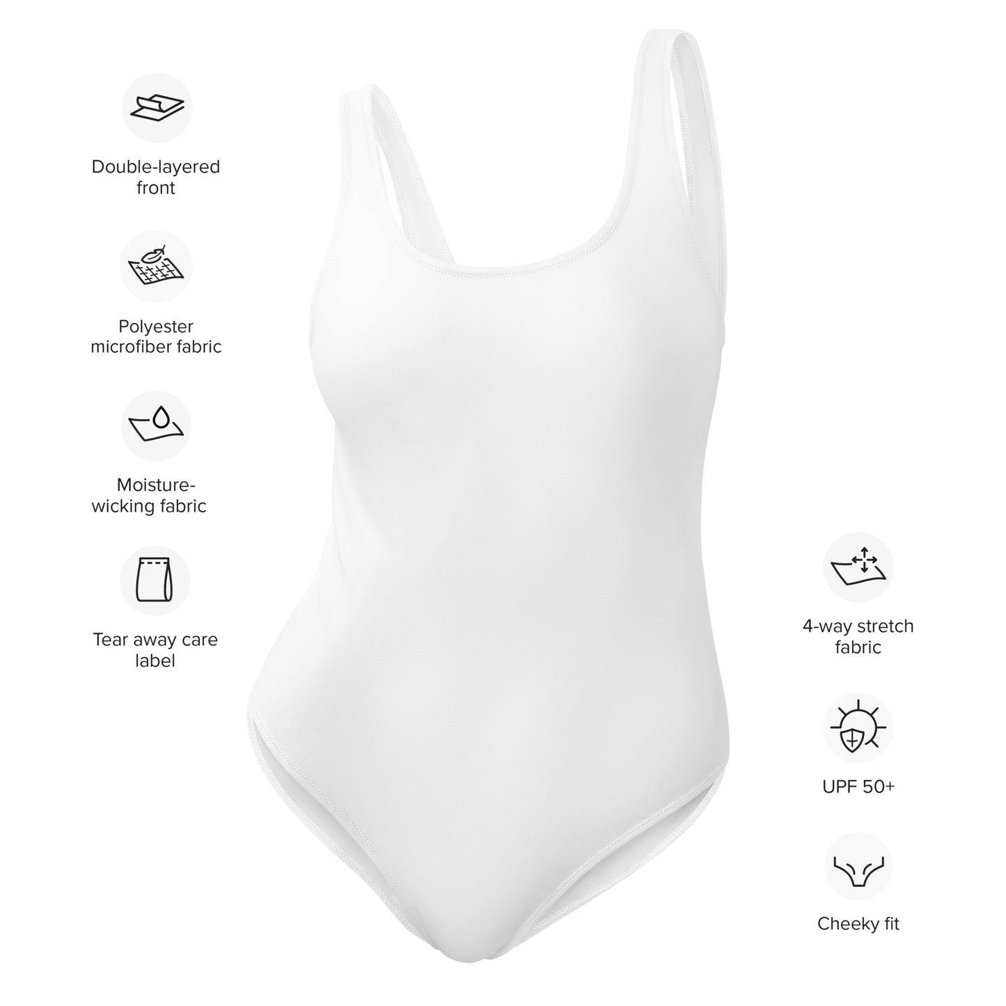 Summer Essentials Ladies White One Piece Swimsuit by Bahawear™